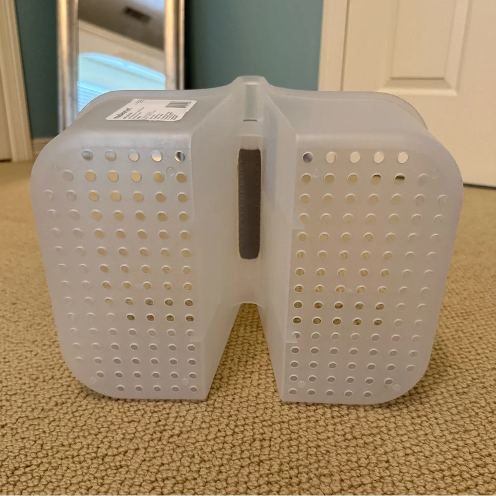 soft grip 2 compartment clear tote - the container store (madesmart)!